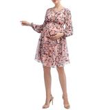 Rosie Floral Long Sleeve Maternity Babydoll Dress