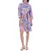 Rocca Paisley Belted Three-quarter Sleeve Cotton Shirtdress