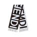 Mirror Logo Jacquard Fringed Scarf