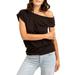 Leoni Feather Ribbed One Shoulder T-shirt