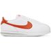 White & Orange Cortez Sneakers