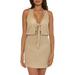 Gilded Metallic Cover-up Sheath Dress