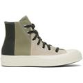 Taupe & Green Chuck 70 Patchwork Suede Sneakers