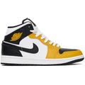 Black & Yellow Air Jordan 1 Mid Sneakers