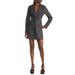 Kara Pinstripe Cutout Long Sleeve Blazer Minidress