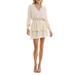 Smocked Tiered Ruffle Long Sleeve Minidress