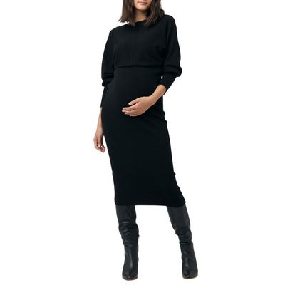 Sloan Long Sleeve Rib Stitch Maternity Dress