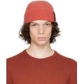 Orange Rolled Brim Beanie