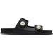 Fayence Faux Pearl-embellished Leather Slides