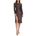 Natalie Sequin Long Sleeve Sheath Dress