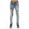 Punk Belted Rip & Repair Super Skinny Jeans