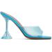 Blue Lupita Glass 95 Slipper Heeled Sandals