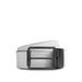 Reversible Italian-leather Belt With Milled-roller Buckle