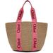 Beige & Red Mifuko Edition Large Woody Tote