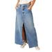 Come As You Are Denim Maxi Skirt