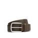 Leather Belt With Contrast Stitch Detailing