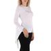 Long-sleeve exaggerated Panel Draped Top
