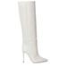 105mm Embossed Leather Knee-high Boots