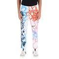 Distressed Graffiti-printed Loose Jeans