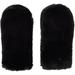 Black Charlie Faux-fur Mittens