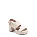 Camera Platform Sandal In Eggshell Leather At Nordstrom Rack