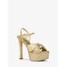 Elena Metallic Leather Platform Sandal