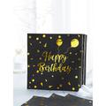 25 gold balloons/set Happy Birthday disposable napkins 1313-inch 2-layer yellow gold foil on black background elegant metal yellow gold foil dessert napkins suitable for dinner celebration party su