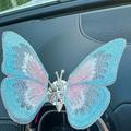 5/10pcs Embroidery Fragrance Butterfly Decoration,Adorable Butterfly Car Dashboard Air Vent Decor Charming Car Ornament to Soothe Your Drive