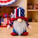 Patriotic Gnome Decorations: Independence Day Knit Hat Dwarf Figurines, Faceless Doll Ornaments For Memorial Day/The Fourth of July