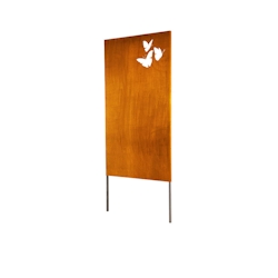 Home Deluxe GmbH HOME DELUXE - Sichtschutz BUTTERFLY - 180 x 100 cm - wetterbeständig, edle Rostoptik I Rostschild, Gartenstecker, Roststecker Image