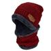 Fresh Fab Finds Unisex Warm Knitting Skull Cap Neck Warmer for Walking Running Hiking Camping Outdoors Gift Red