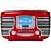 Crosley CR612B-RE Corsair Tabletop AM/FM Bluetooth Radio with CD Player and Dual Alarm Clock Red