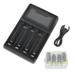 SEIVI Ni-MH USB Battery Charger for AA AAA Battery Charge LCD Display Screen Four Slot Desktop Charger with 2AA 2AAA Battery