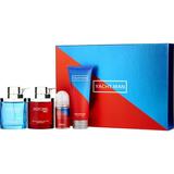 YACHT MAN by Myrurgia - BLUE EDT SPRAY 3.4 OZ & RED EDT SPRAY 3.4 OZ & AFTERSHAVE BALM 5 OZ & DEODORANT STICK ROLL ON 1.7 OZ - MEN