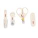 Eease 4pcs Baby Nail Care Kit Lovely Nail Clippers File Tweezer Scissors Portable Baby Manicure Set for Newborn Infant Toddler(White)