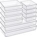 Drawer Organizer 10 Pack Large Clear Plastic Drawer Organizers Set 3 Size Versatile Bathroom and Vanity Drawer Organizer Trays Storage Bins for Makeup Bedroom Kitchen Gadgets Utensils