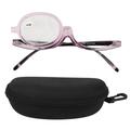 Magnifying Cosmetic Glasses Women Stylish Flexible Flip Down Makeup Reading Glasses with Case +4.00 jiarui