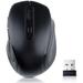 Wireless Mouse Ergonomic Computer Mouse Optical with Side Buttons - 3 Adjustable DPI Levels Cordless Mice Portable Mobile Mouse Wireless for Laptop Chromebook Notebook PC Black