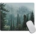 Mousepad Forest Deep Green Rectangle Mouse pad Mousepad Fog Mouse pad Office Decor Birthday Gift Round Mouse pad Friends Gift Office Supplies 9.5 x7.9 x0.12 Inch