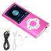MP3 Player 1.8 Inch LCD Screen Support Recording FM Radio Portable Music Player for Students Pink
