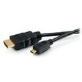 Legrand - C2G Micro HDMI to HDMI Ethernet Cable 4k High Speed HDMI Cable Black 60 hz HDMI Cable HDMI Cable 10 ft 1 Count C2G 50616