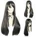 Biweutydys Dark Gray Wig Long Hair Up Wig Natural Curly Wig Cosplay Wig Wig Grip Cap for Glueless Wig