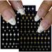 8 Sheet Star Nail Art Stickers 3D Self-Adhesive Nail Decals Black White Gold Silver Color Star Designs Nail Art Supplies for Women Nail Art Decortion Accessories DIY