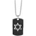 Star of David Pendant Shield Hexagram Titanium Neckalce Six Pointed Star Estrella De David Shield Necklace for Men