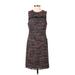 Ann Taylor Cocktail Dress - Shift: Black Tweed Dresses - Women's Size 4