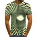 WQJNWEQ Mens Shirts Clearance Men s T-shirt 3D Unrelocated Abstract Print Short Sleeve Round Neck Fashion Casual Daily Holiday T-shirt top Blouses