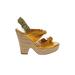 Nanette Lepore Wedges: Yellow Solid Shoes - Women's Size 9 - Open Toe