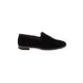 Franco Sarto Flats: Smoking Flat Chunky Heel Casual Black Solid Shoes - Women's Size 8 - Almond Toe