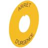 Legrand - osmoz étiquette pour arrêt d'urgence jaune Ø60 ''arret d'urgence'' 024174