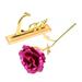 24 K Marriage Gifts Wedding Gold Plated Rose Flower Chocolate Dipped Roses 24k Leaf Gilded Pink Miss